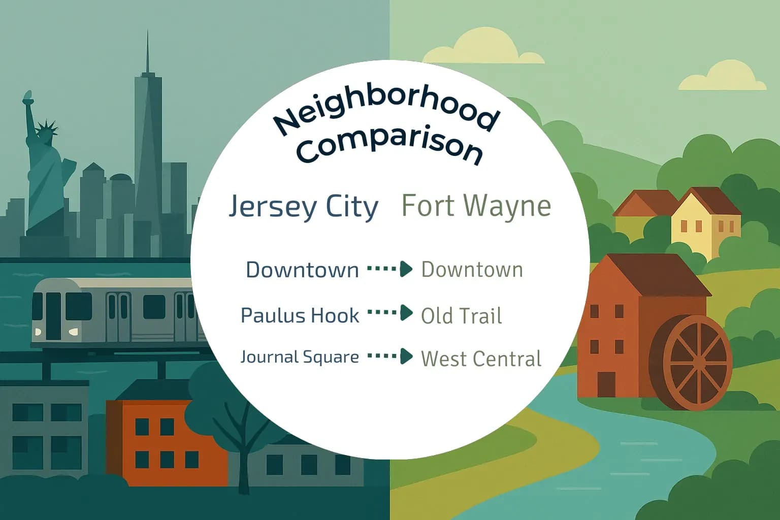 Jersey City vs Fort Wayne Neighborhood Comparison