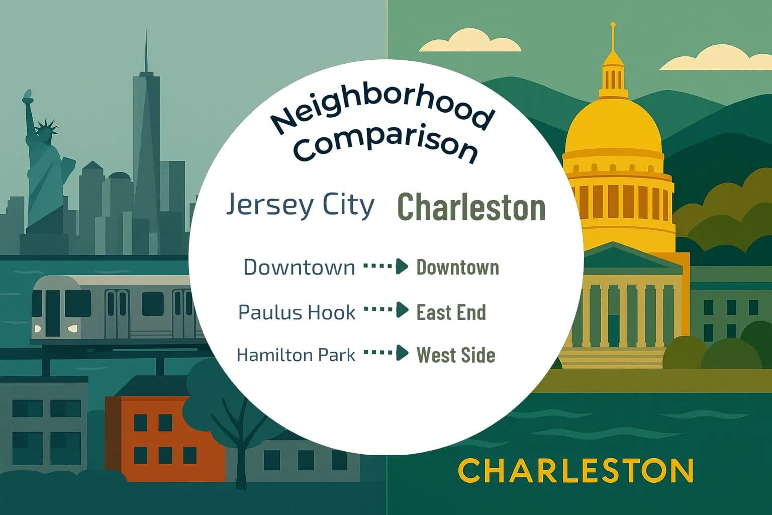 Jersey City vs Charleston Neighborhood Comparison