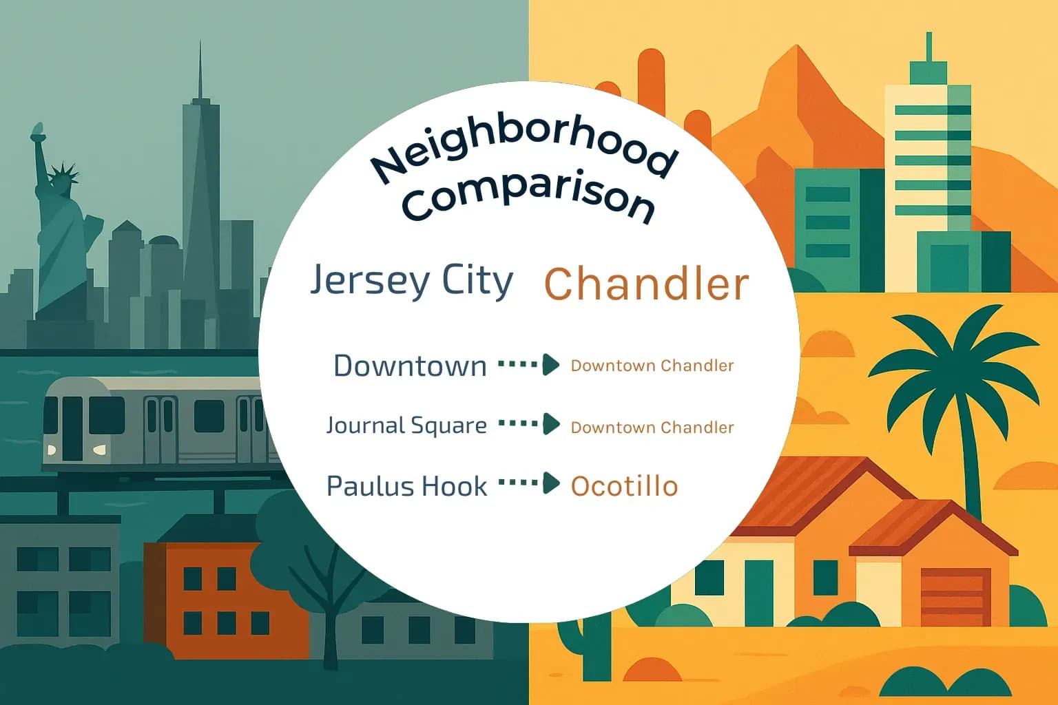 Jersey City vs Chandler Neighborhood Comparison