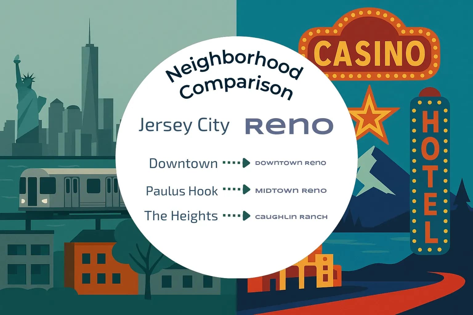 Jersey City vs Reno Neighborhood Comparison