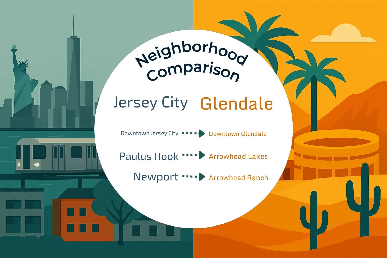 Jersey City vs Glendale Neighborhood Comparison