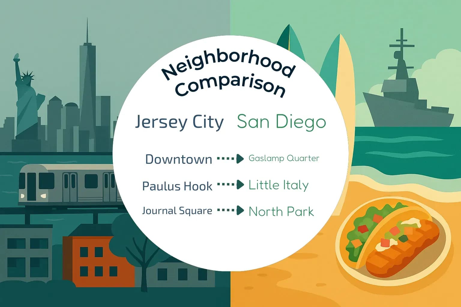 Jersey City vs San Diego Neighborhood Comparison