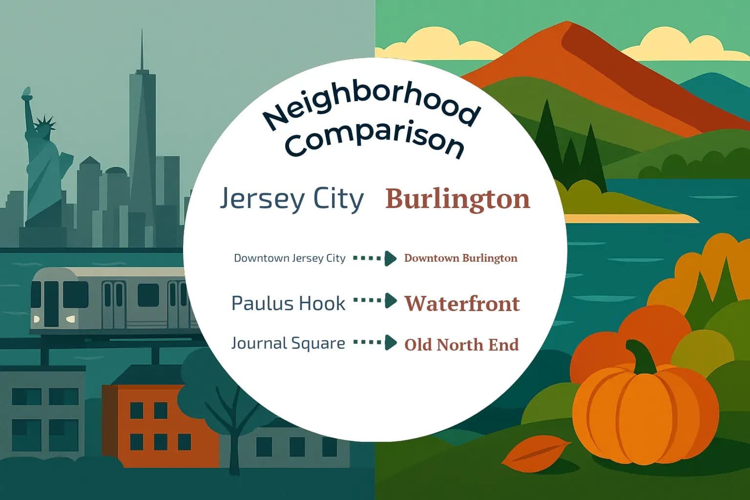 Jersey City vs Burlington Neighborhood Comparison