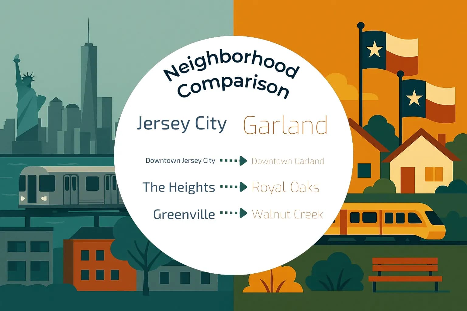 Jersey City vs Garland Neighborhood Comparison