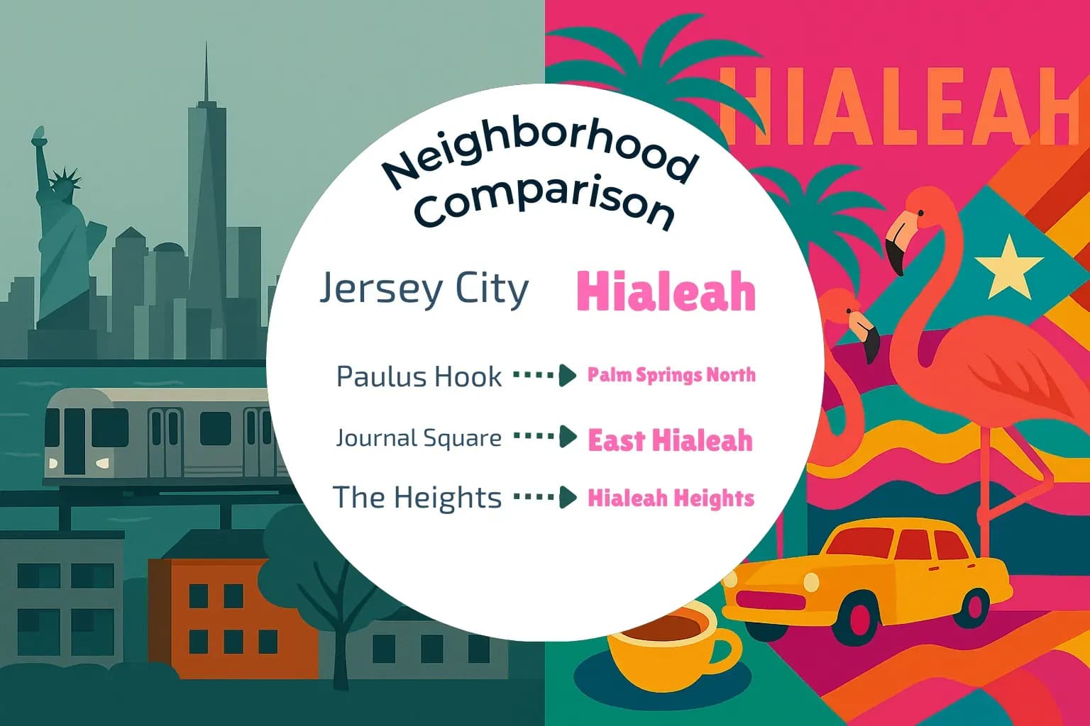 Jersey City vs Hialeah Neighborhood Comparison