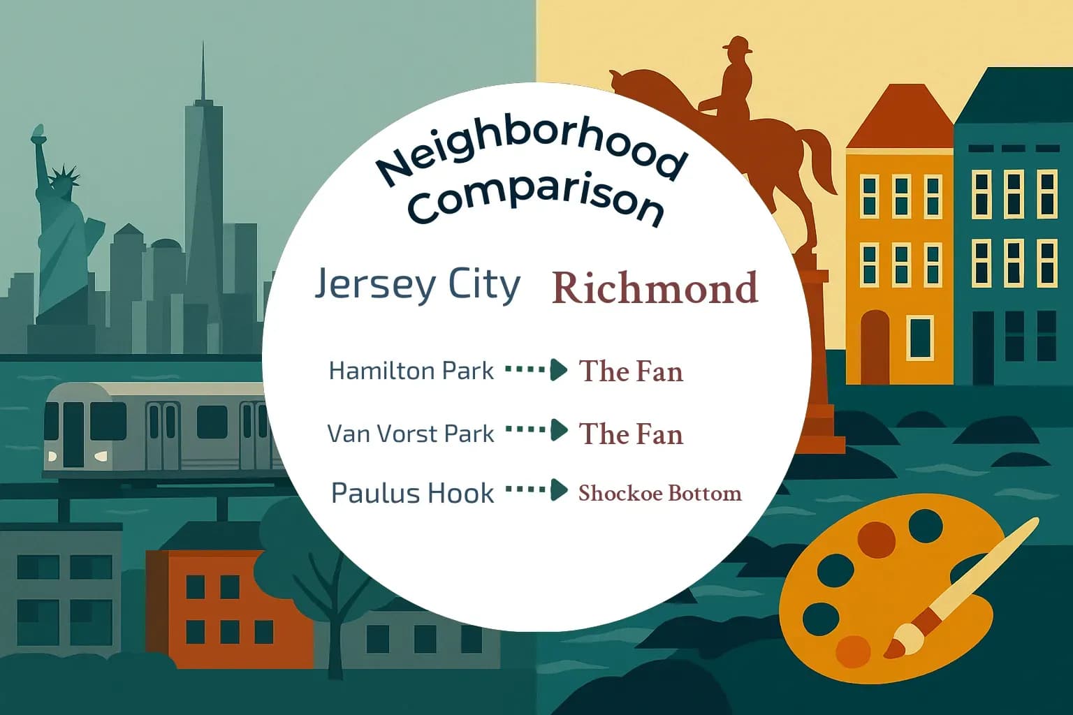 Jersey City vs Richmond Neighborhood Comparison