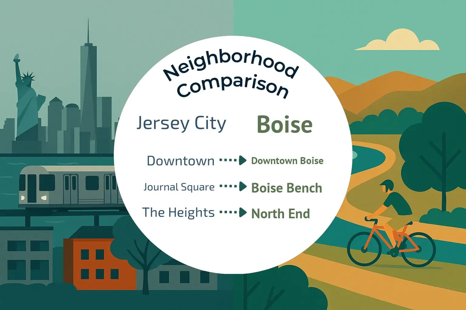 Jersey City vs Boise Neighborhood Comparison