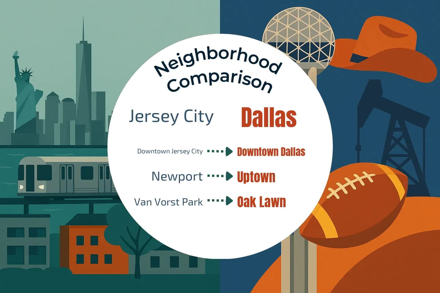 Jersey City vs Dallas Neighborhood Comparison