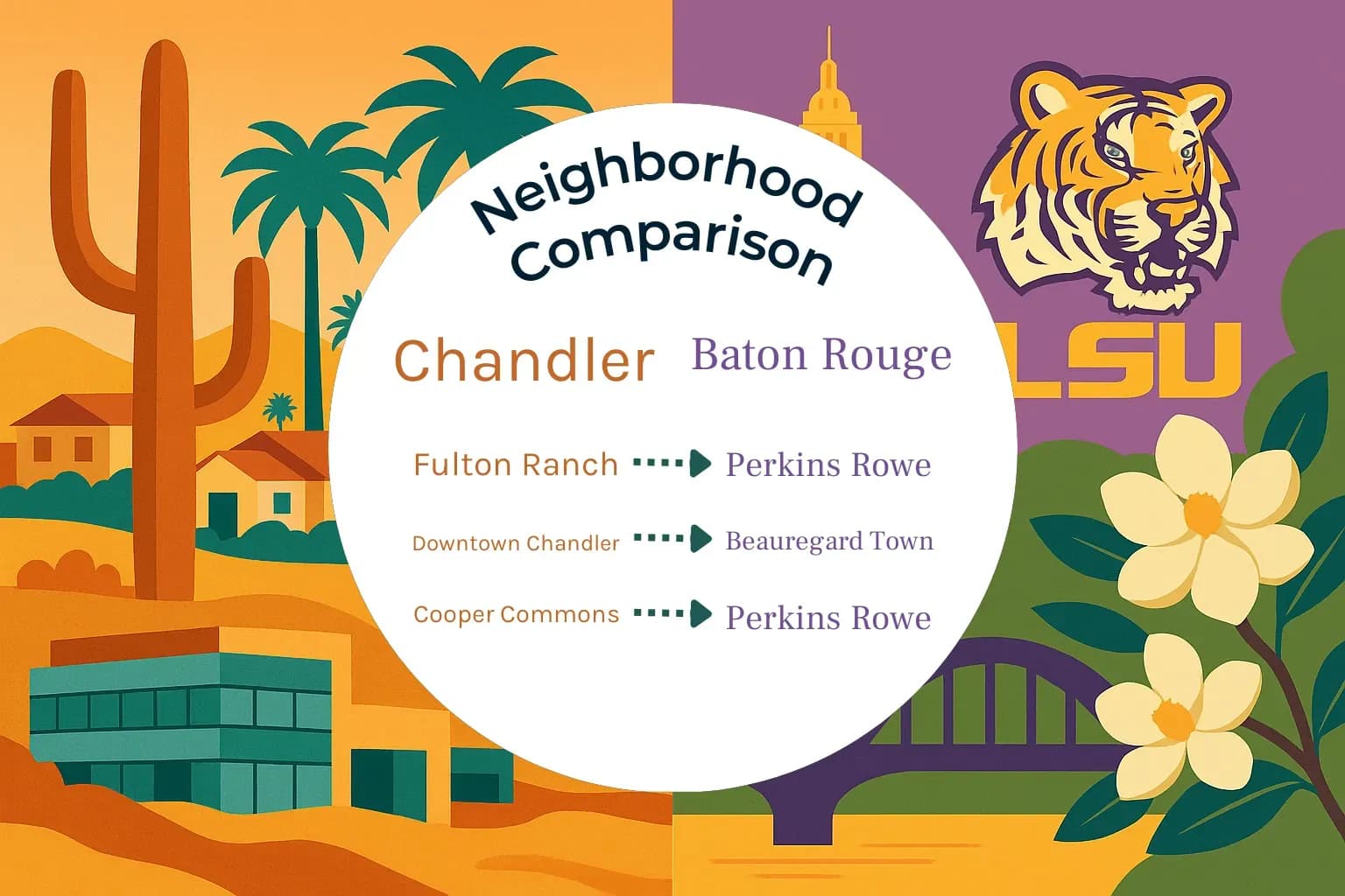 Chandler vs Baton Rouge Neighborhood Comparison