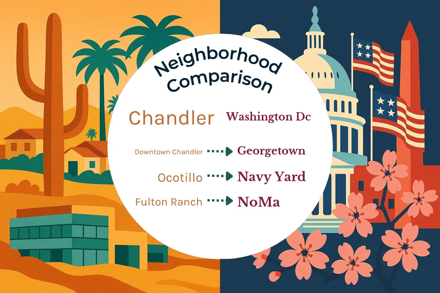 Chandler vs Washington DC Neighborhood Comparison