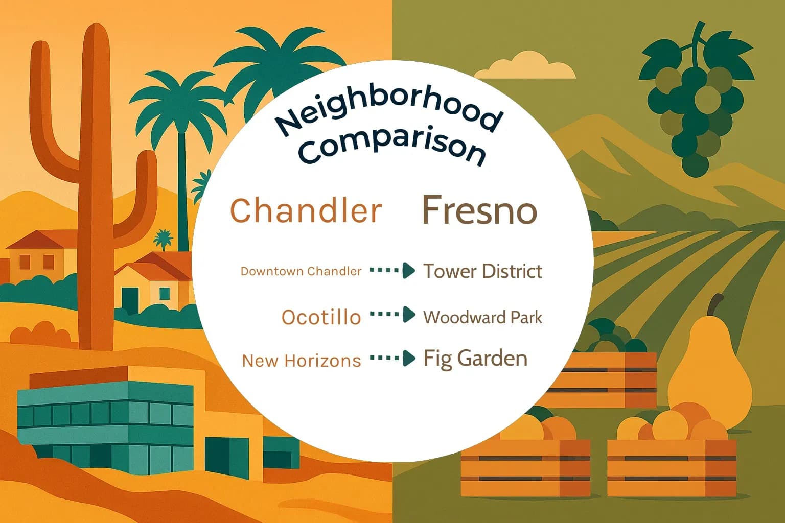 Chandler vs Fresno Neighborhood Comparison