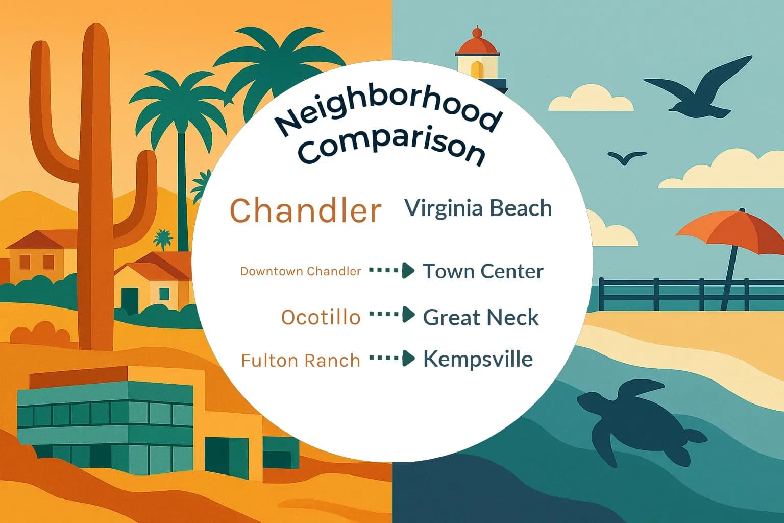 Chandler vs Virginia Beach Neighborhood Comparison