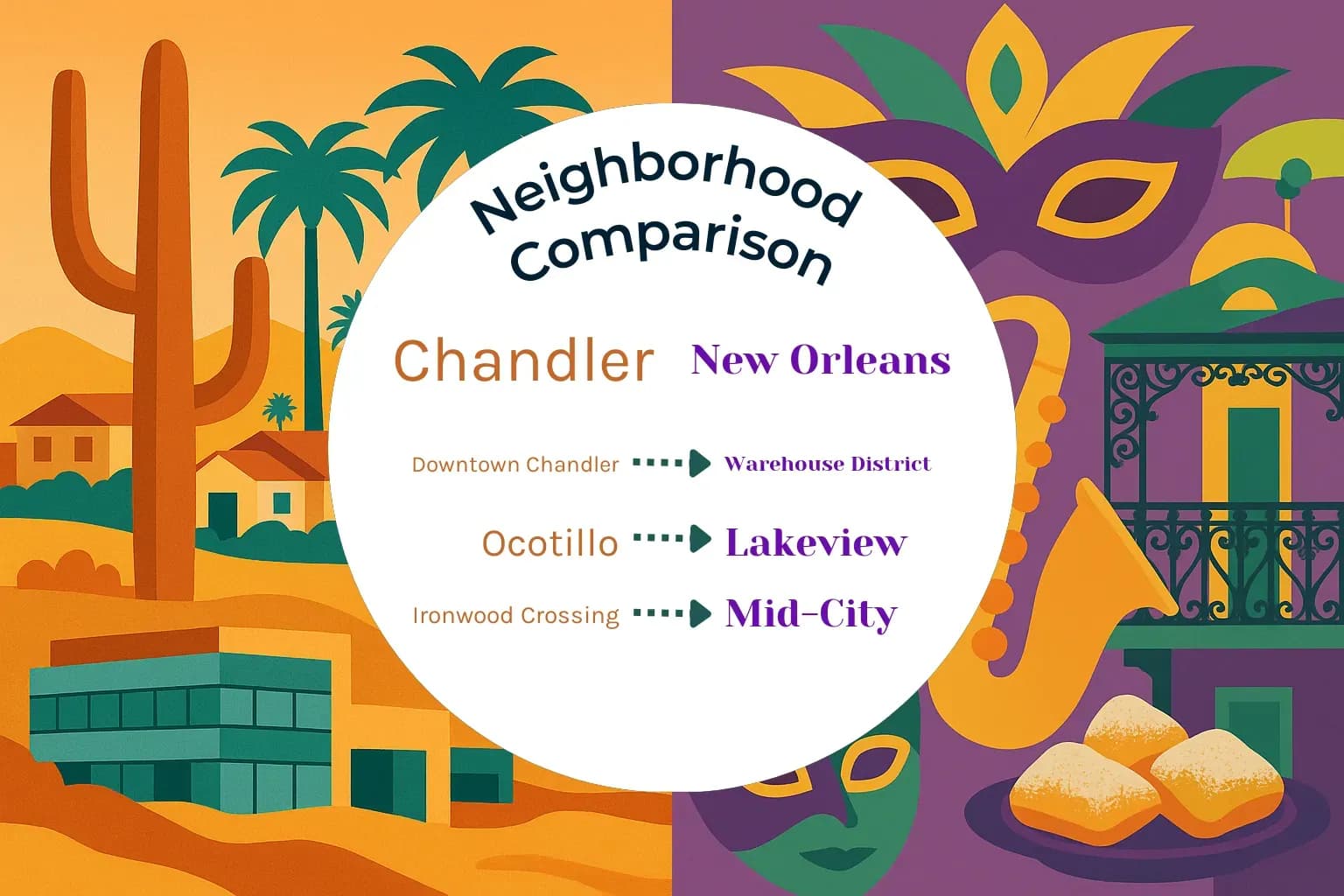 Chandler vs New Orleans Neighborhood Comparison