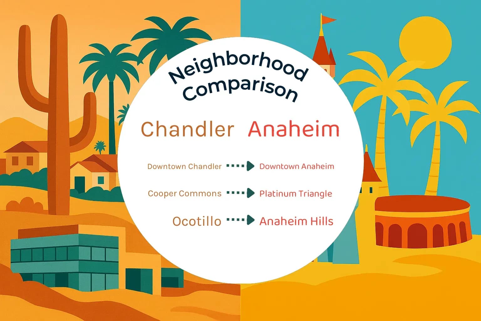 Chandler vs Anaheim Neighborhood Comparison