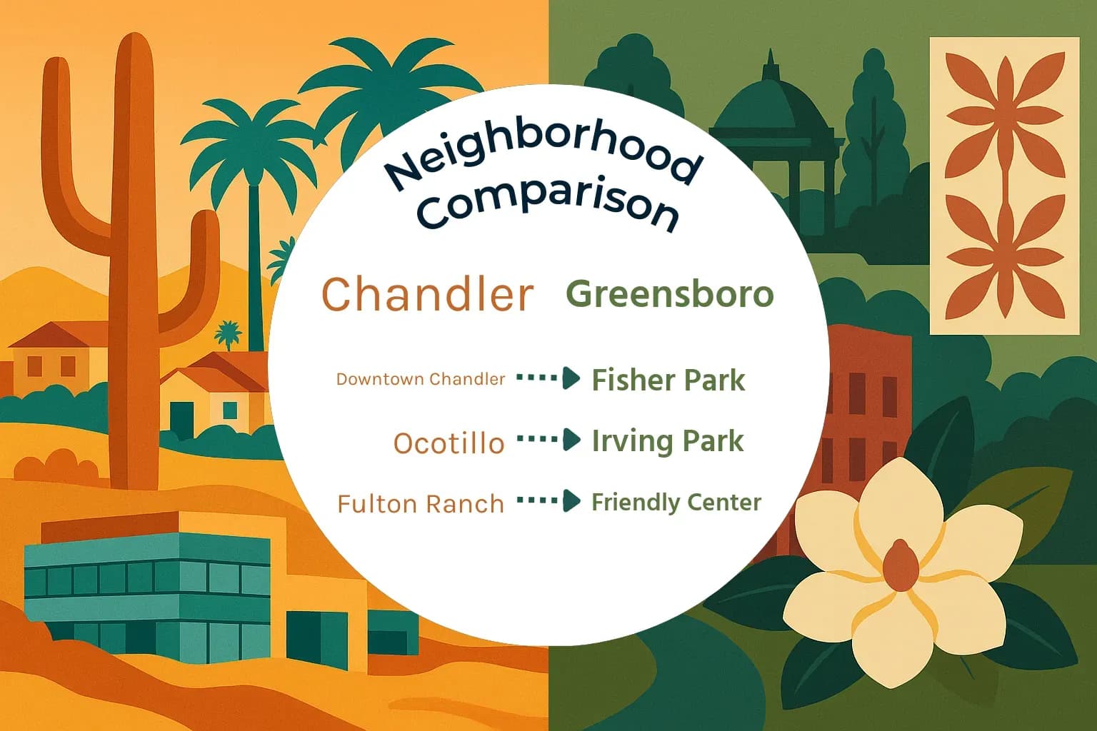 Chandler vs Greensboro Neighborhood Comparison