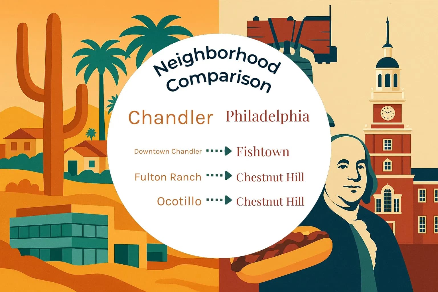 Chandler vs Philadelphia Neighborhood Comparison