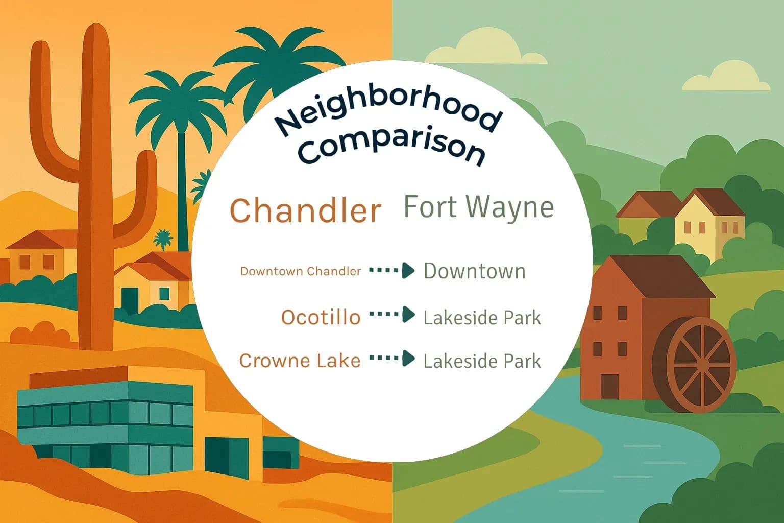 Chandler vs Fort Wayne Neighborhood Comparison