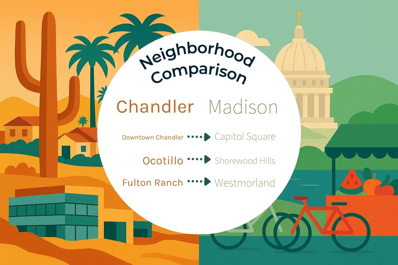 Chandler vs Madison Neighborhood Comparison