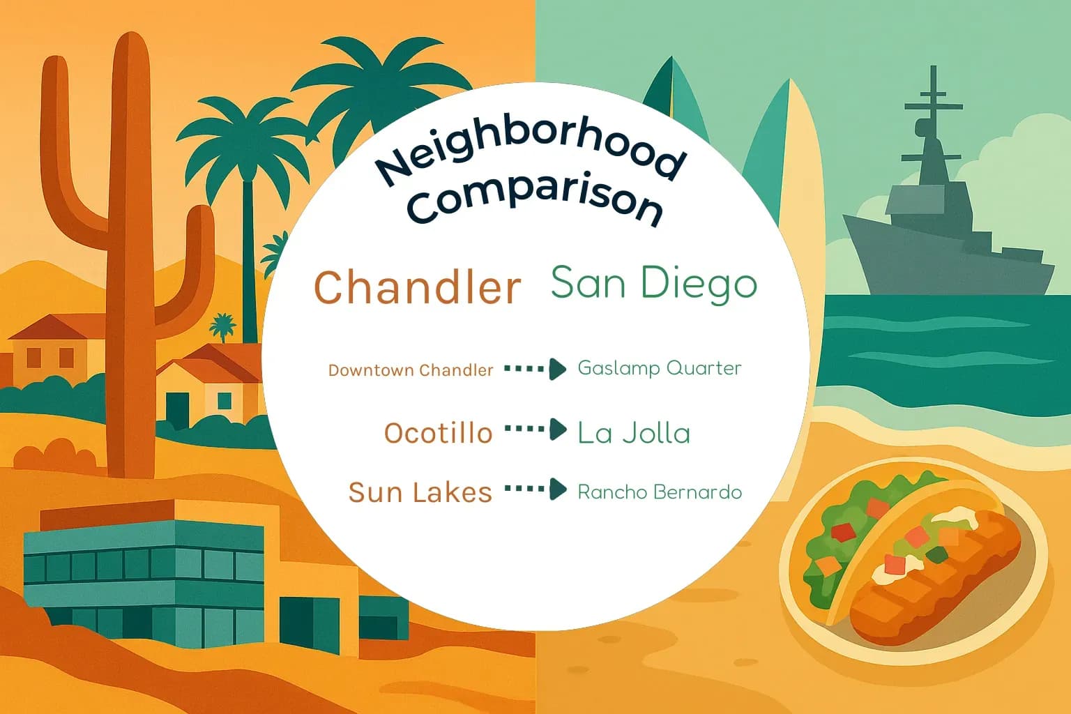 Chandler vs San Diego Neighborhood Comparison