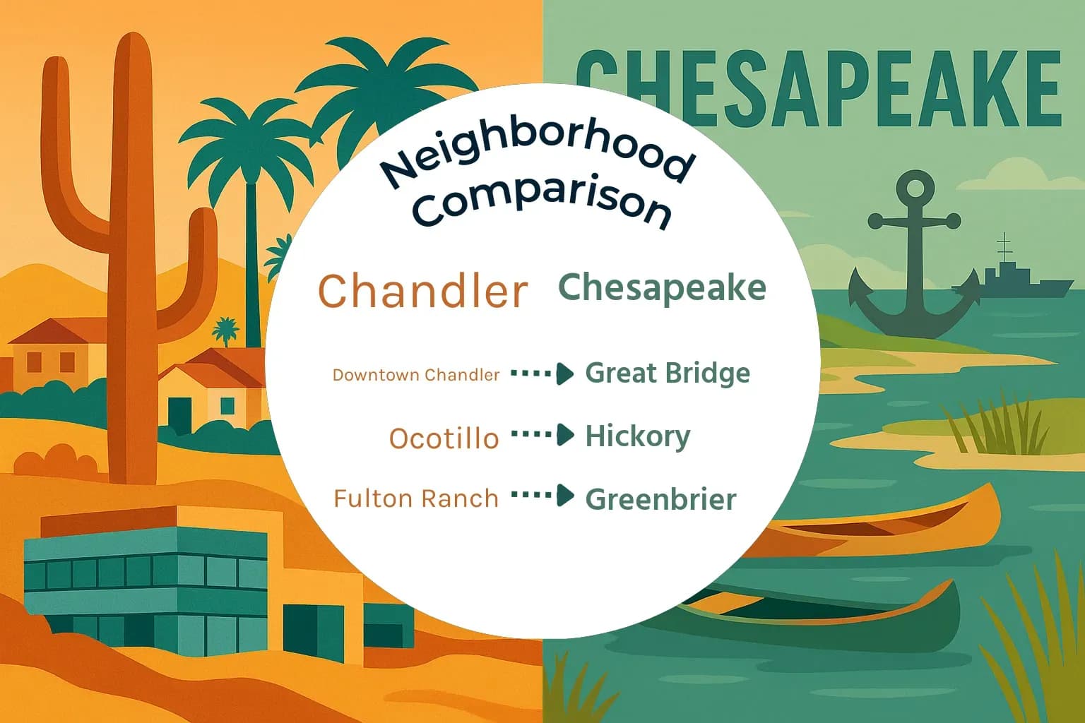 Chandler vs Chesapeake Neighborhood Comparison