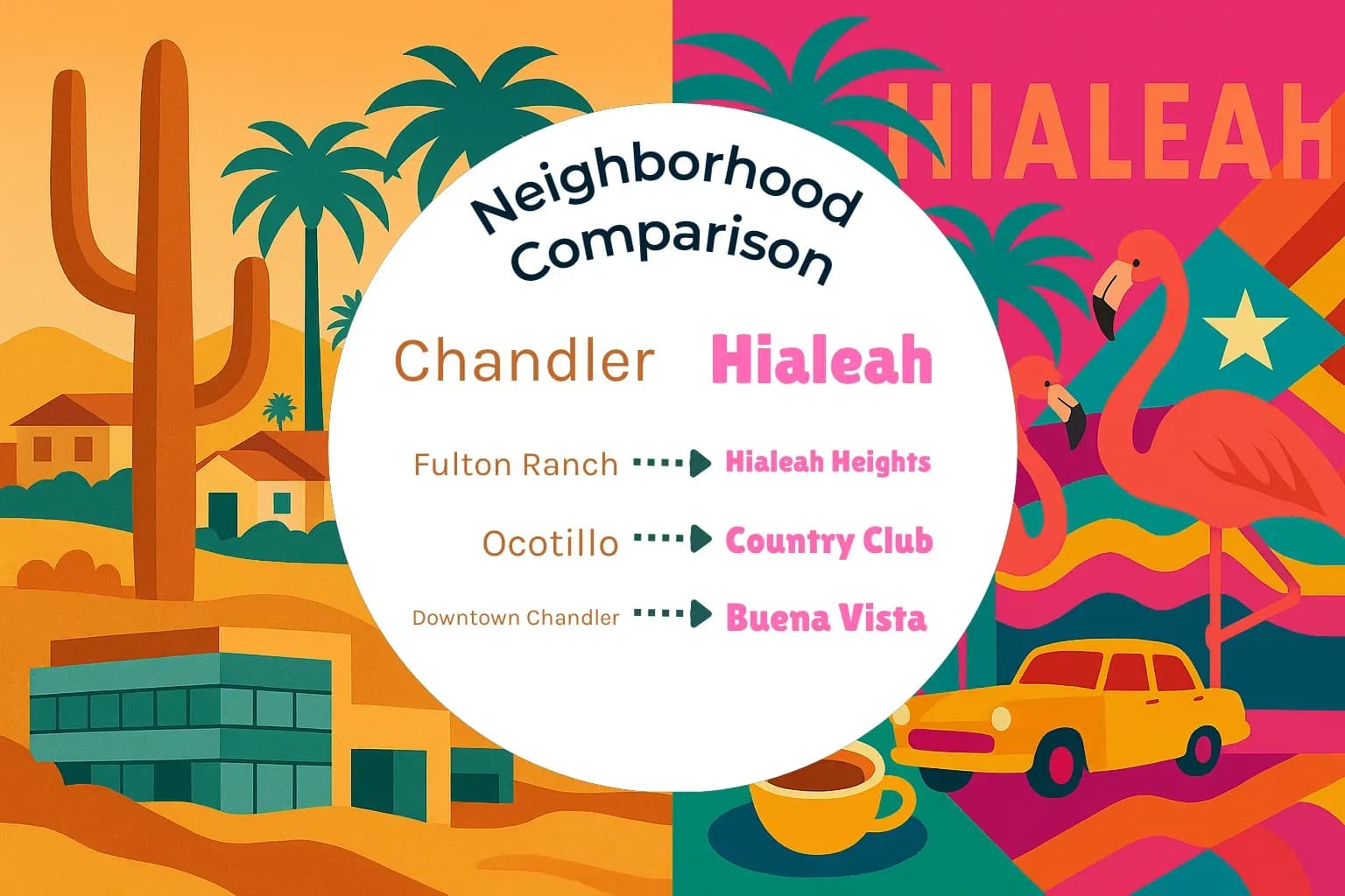 Chandler vs Hialeah Neighborhood Comparison