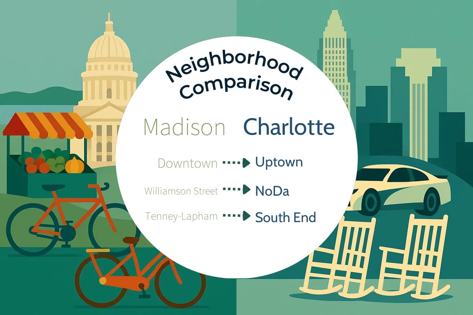 Madison vs Charlotte Neighborhood Comparison