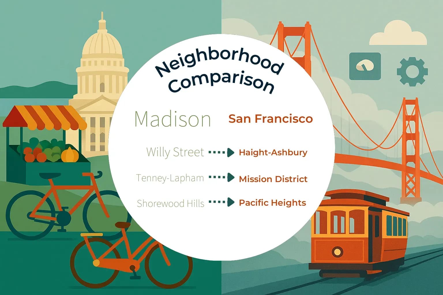 Madison vs San Francisco Neighborhood Comparison