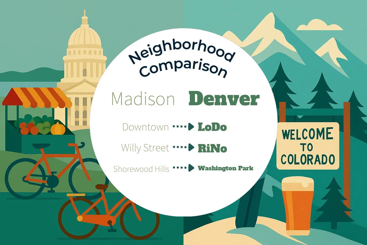 Madison vs Denver Neighborhood Comparison