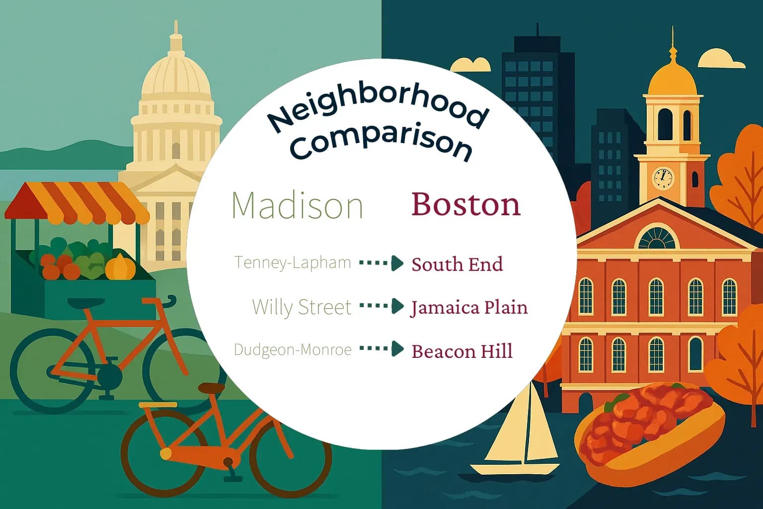 Madison vs Boston Neighborhood Comparison