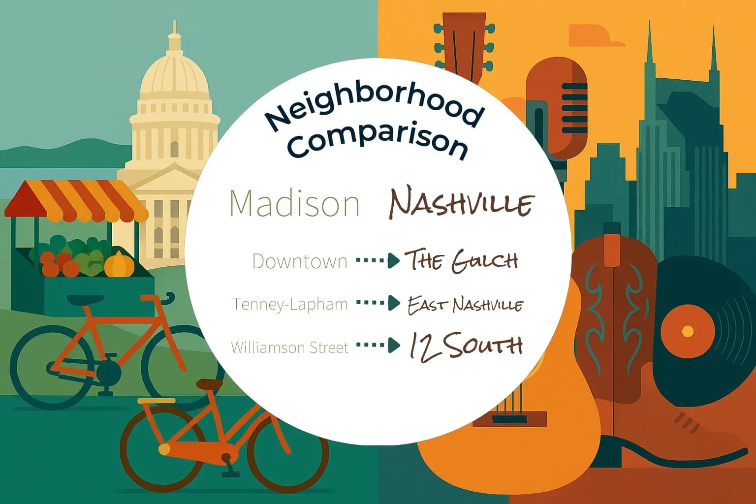 Madison vs Nashville Neighborhood Comparison