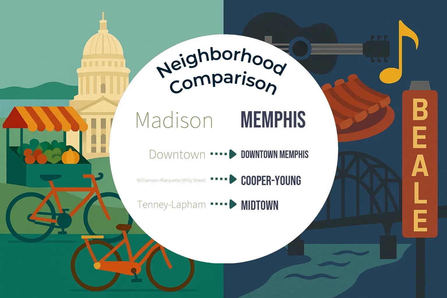 Madison vs Memphis Neighborhood Comparison