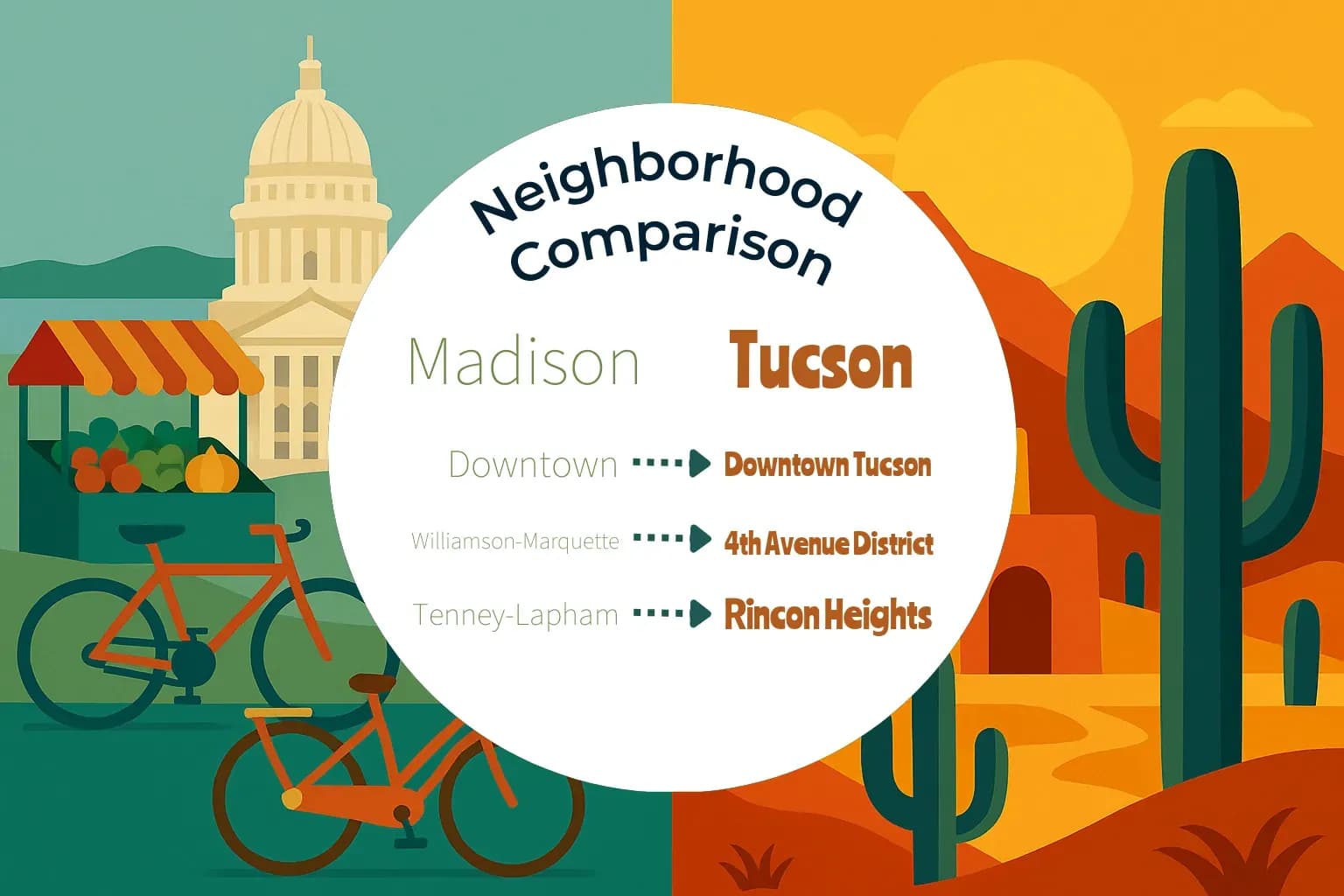 Madison vs Tucson Neighborhood Comparison