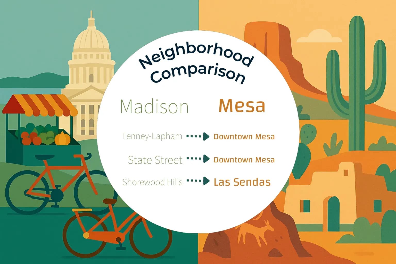 Madison vs Mesa Neighborhood Comparison