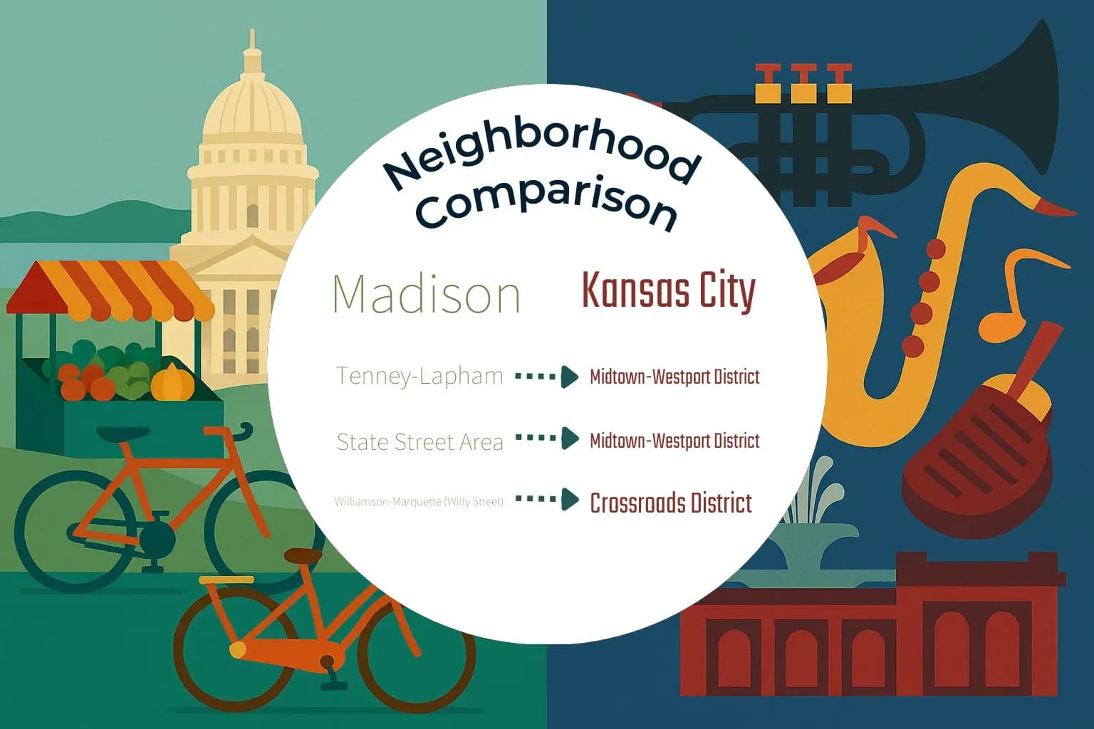 Madison vs Kansas City Neighborhood Comparison
