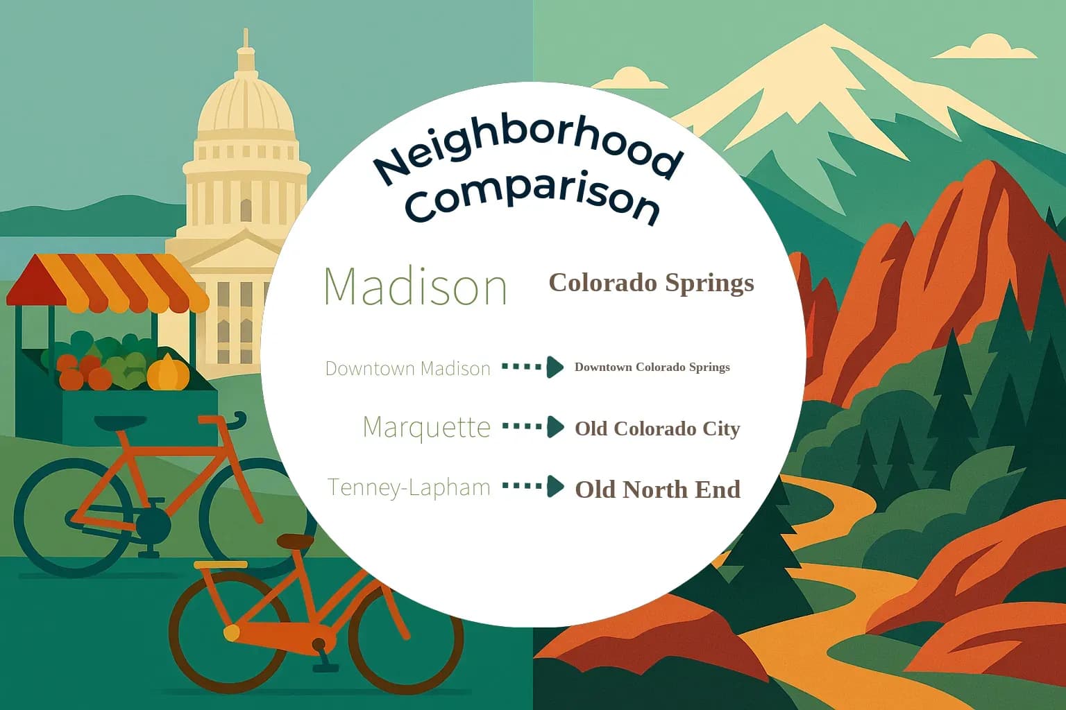 Madison vs Colorado Springs Neighborhood Comparison