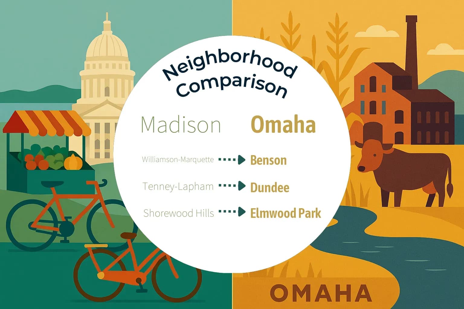 Madison vs Omaha Neighborhood Comparison