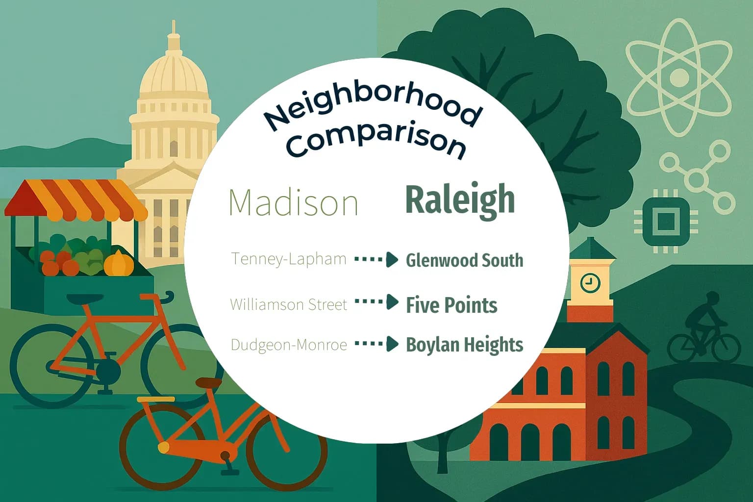 Madison vs Raleigh Neighborhood Comparison