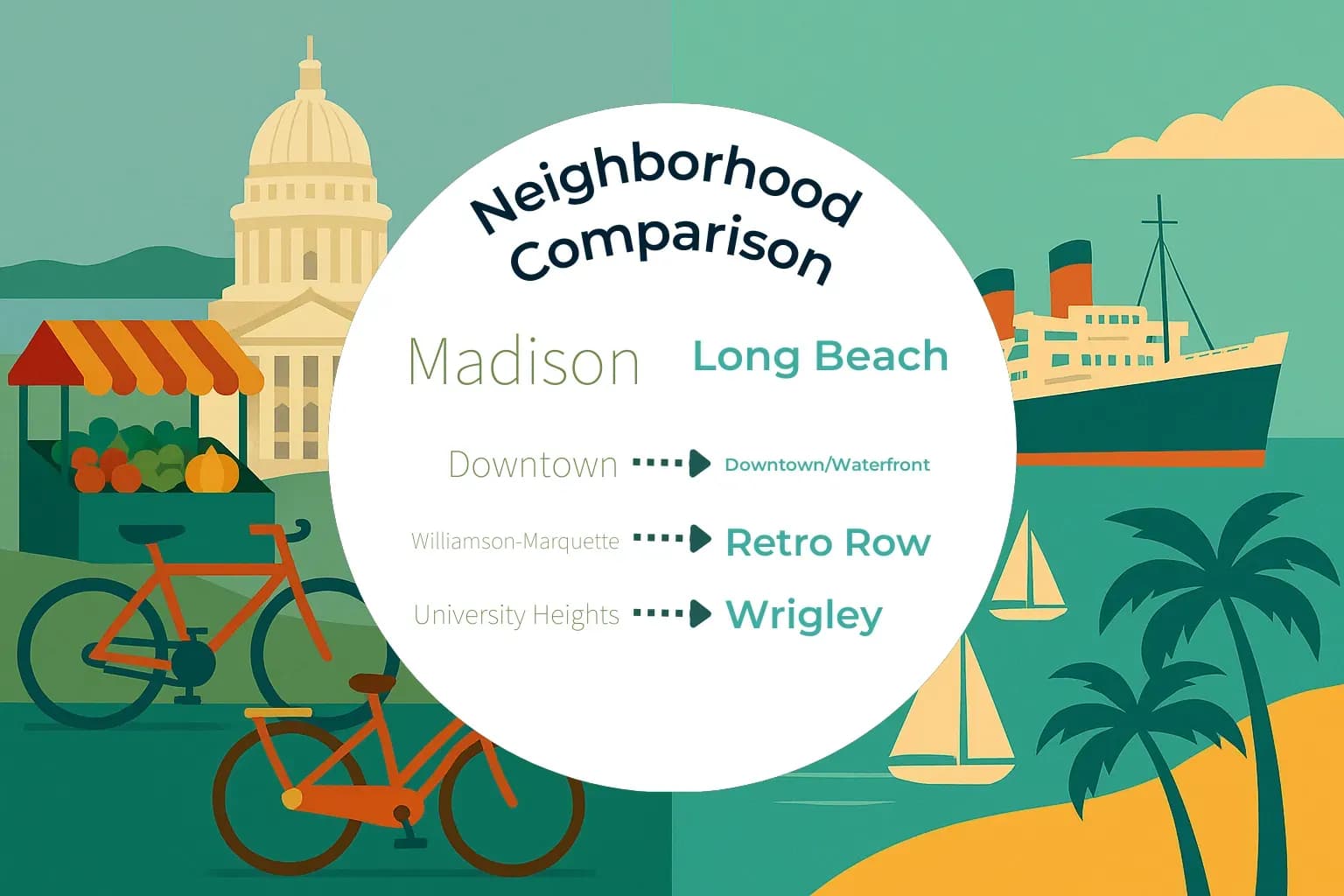 Madison vs Long Beach Neighborhood Comparison