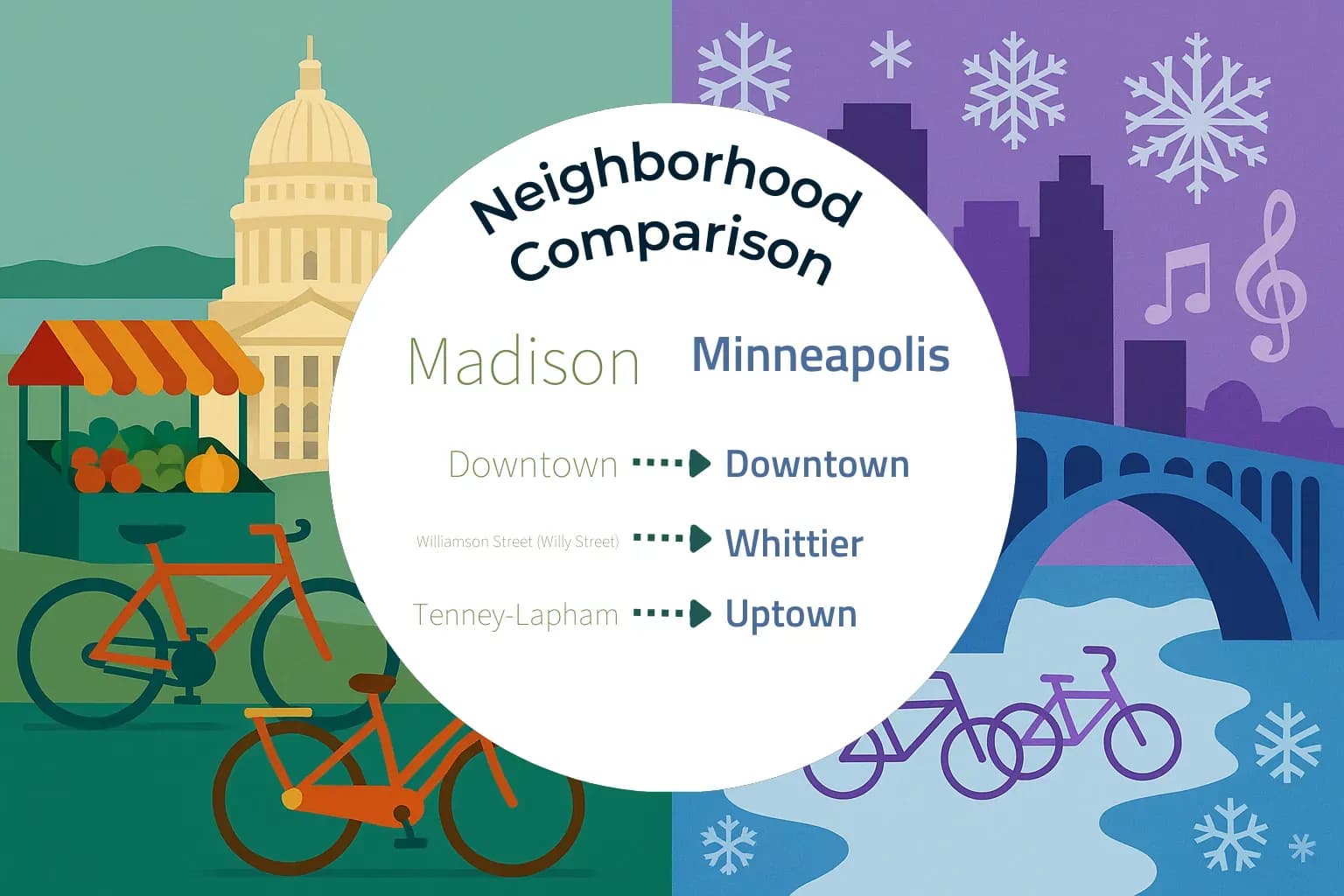Madison vs Minneapolis Neighborhood Comparison