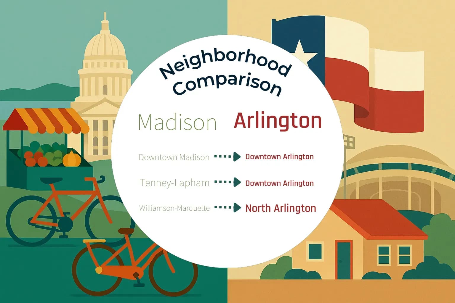 Madison vs Arlington Neighborhood Comparison