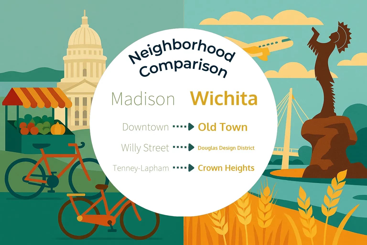 Madison vs Wichita Neighborhood Comparison