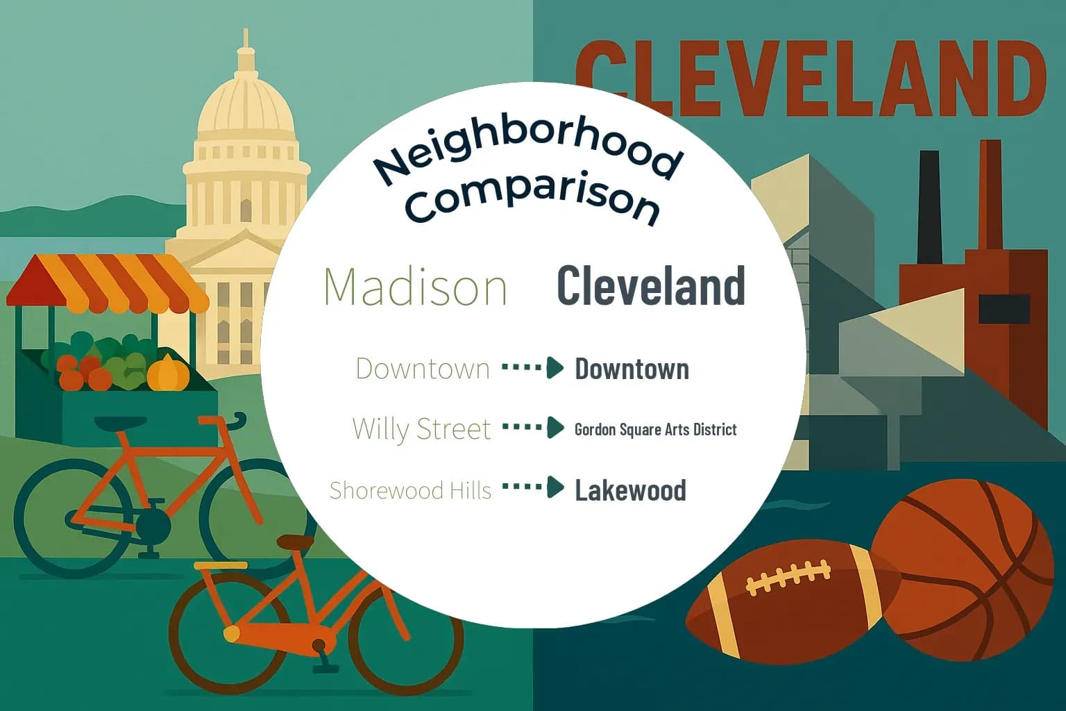 Madison vs Cleveland Neighborhood Comparison
