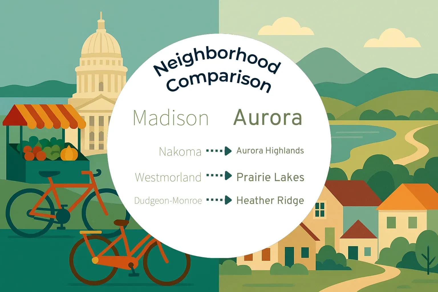 Madison vs Aurora Neighborhood Comparison