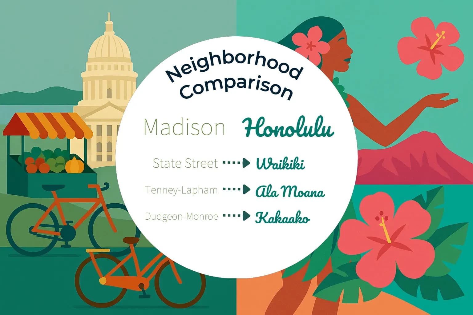 Madison vs Honolulu Neighborhood Comparison