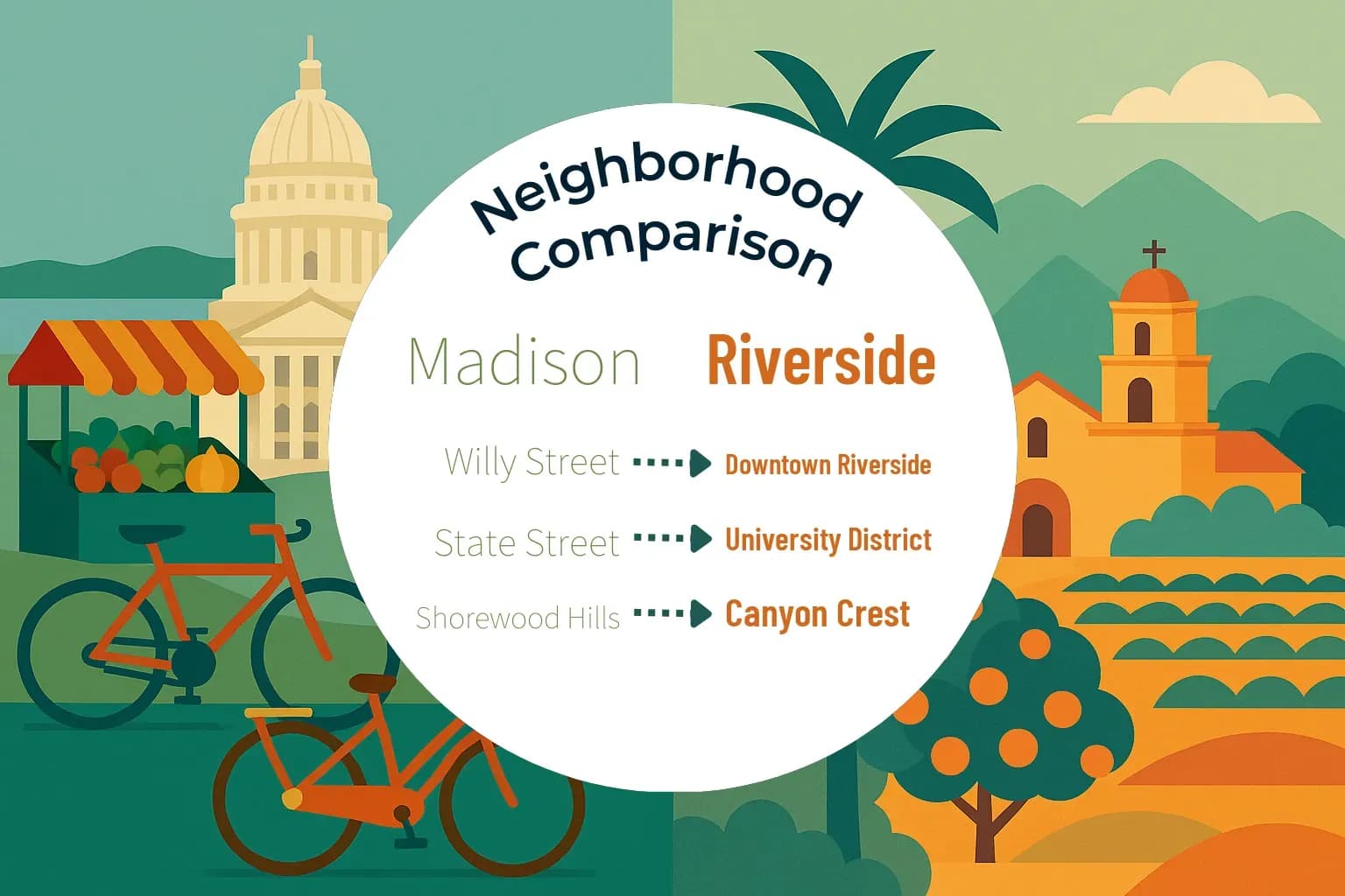 Madison vs Riverside Neighborhood Comparison