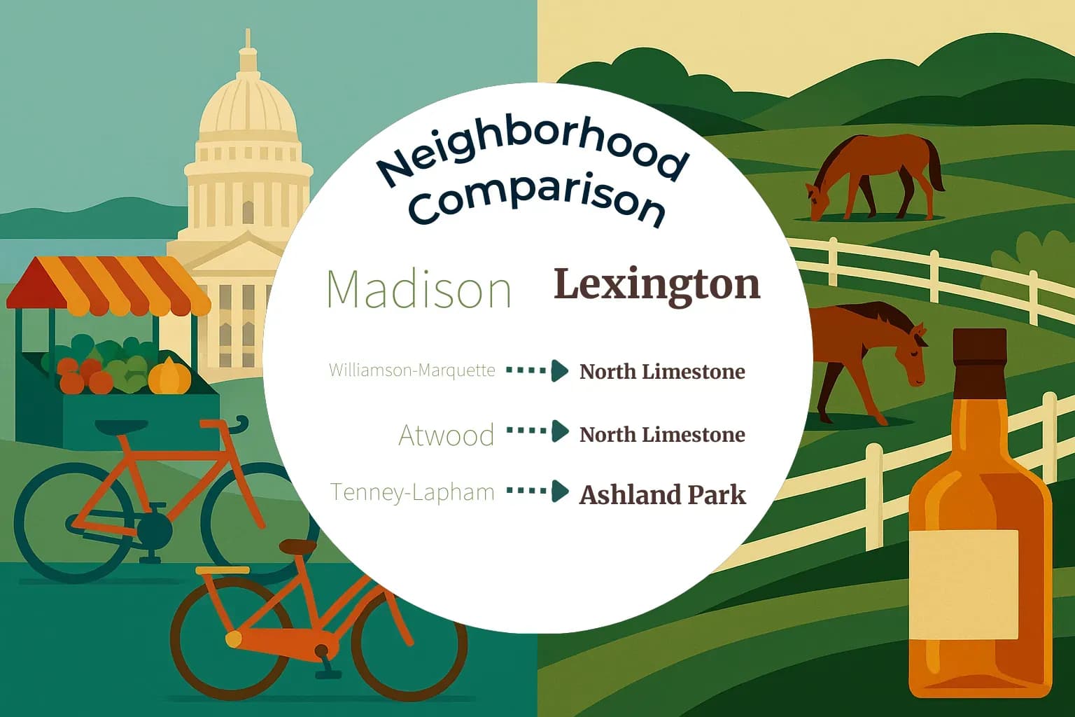 Madison vs Lexington Neighborhood Comparison