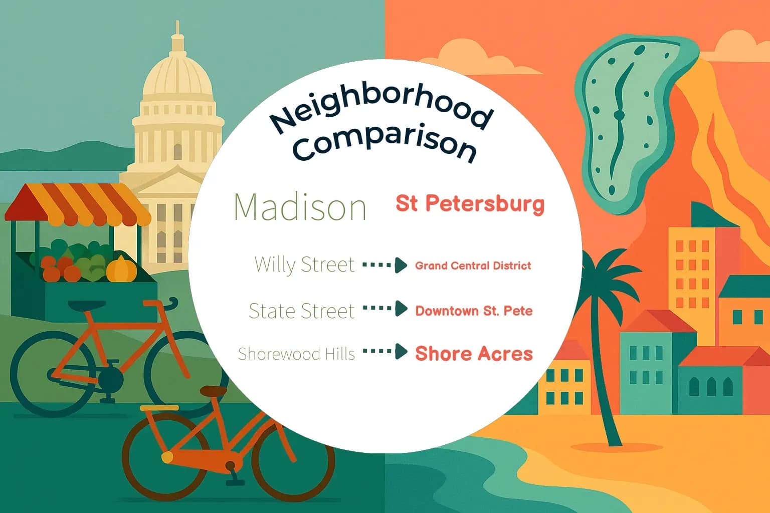Madison vs St. Petersburg Neighborhood Comparison