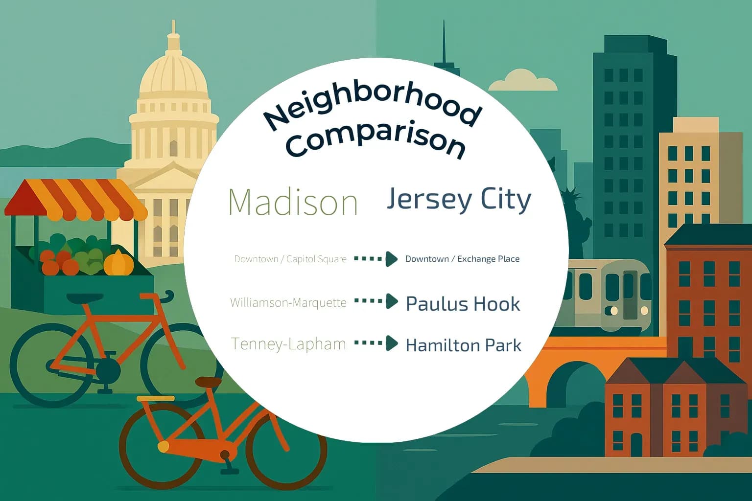 Madison vs Jersey City Neighborhood Comparison