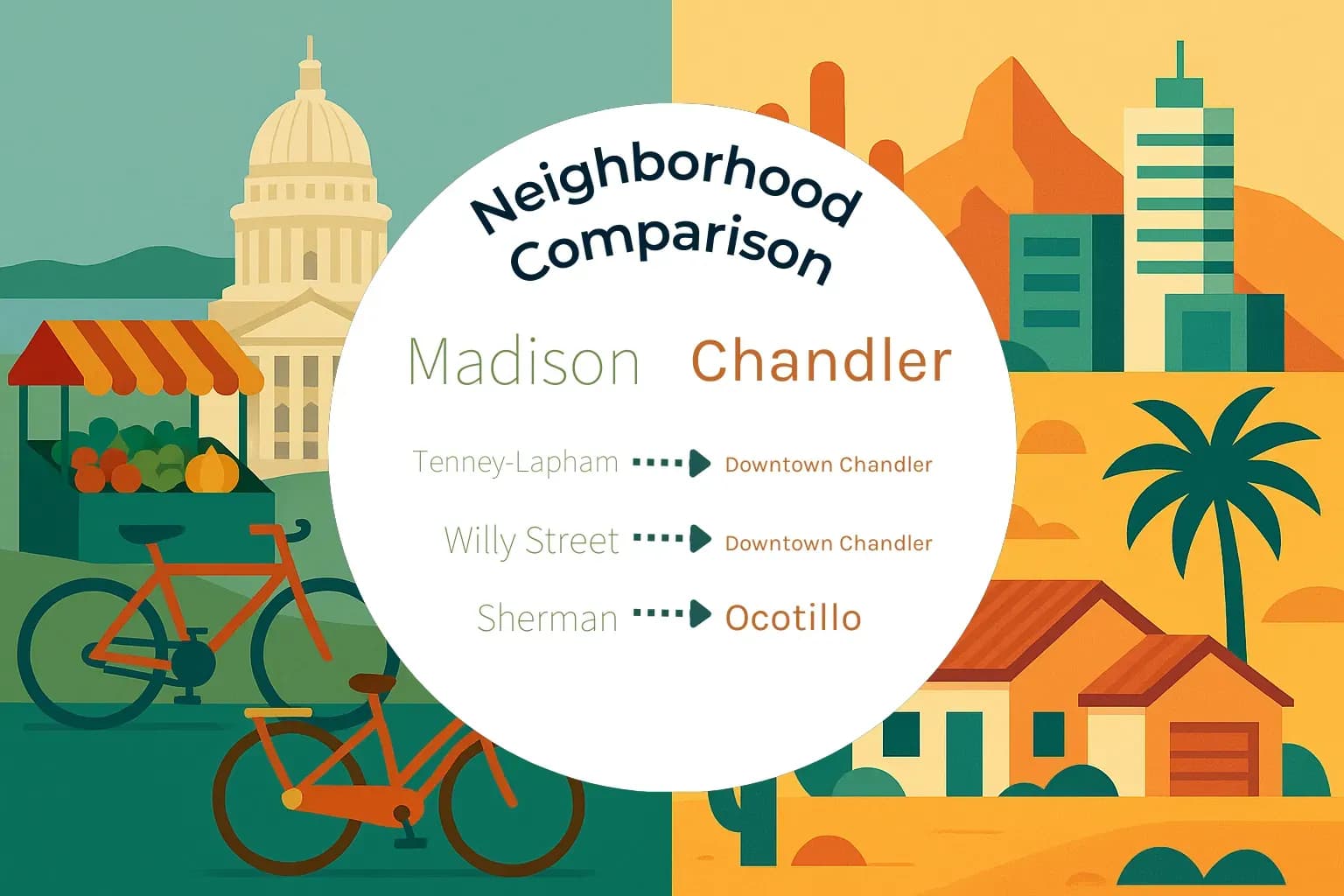 Madison vs Chandler Neighborhood Comparison