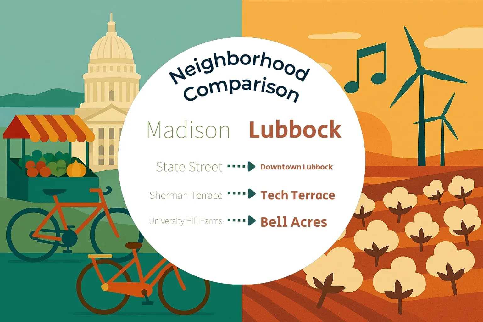 Madison vs Lubbock Neighborhood Comparison